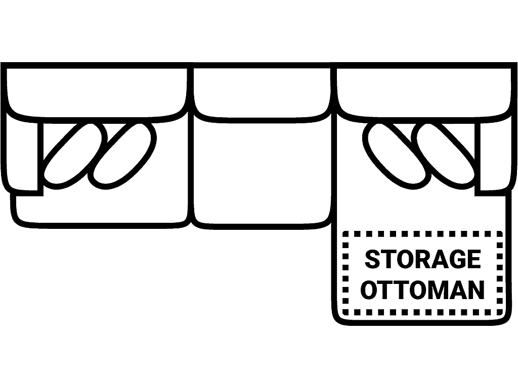 Sofa Chaise w/ Storage - image 1