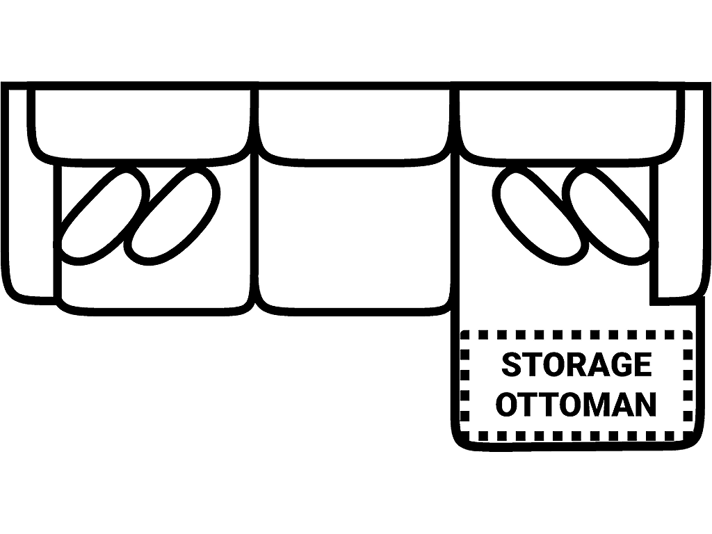Sofa Chaise w/ Storage - image 1