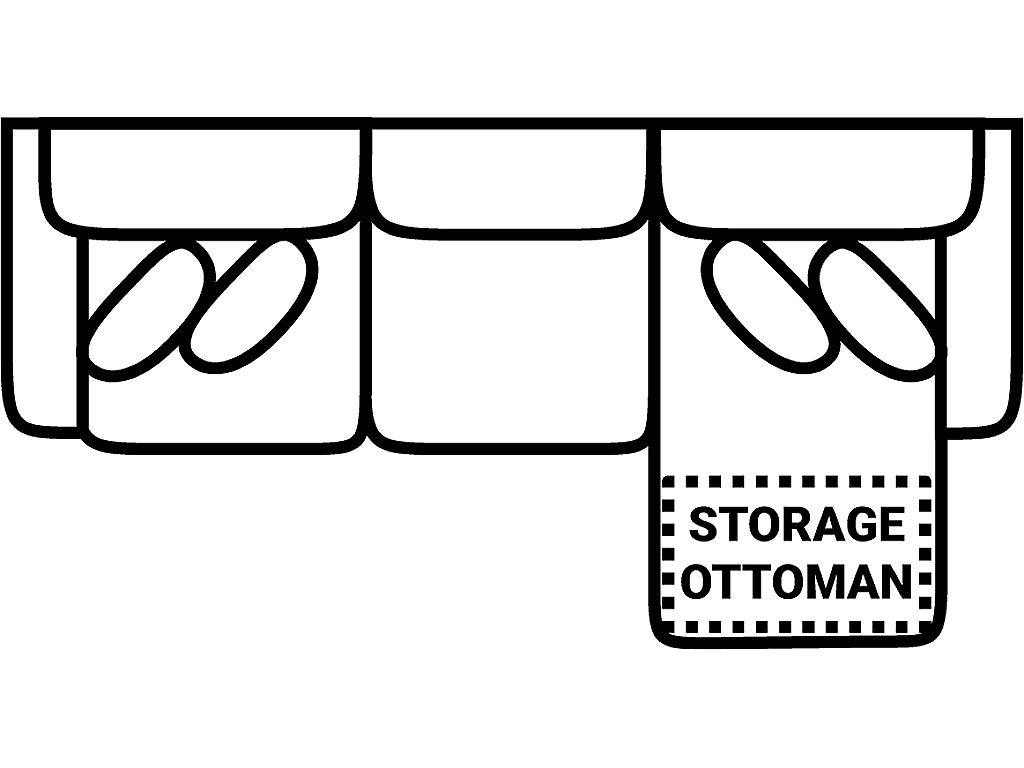 Sofa Chaise w/Storage - image 1
