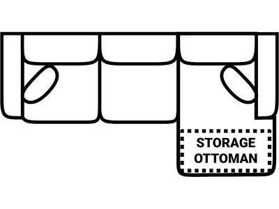 Sofa Chaise w/Stor - Alternative View