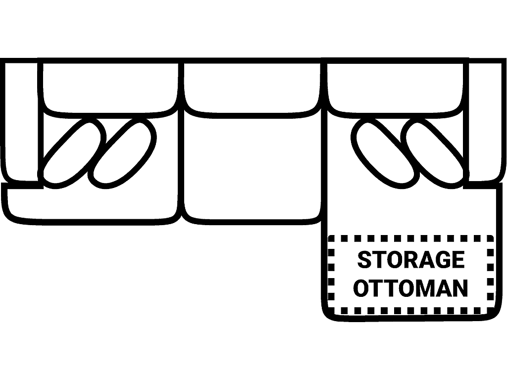 Sofa Chaise w/Storage - image 1