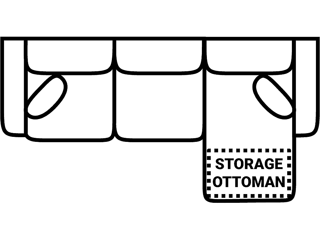 Sofa Chaise w/Storage - image 1