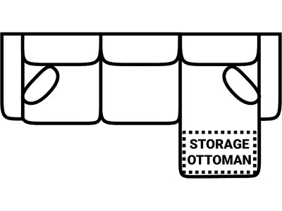 Sofa Chaise w/Storage - Alternative View