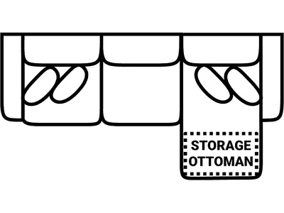 Sofa Chaise w/ Storage - Alternative View