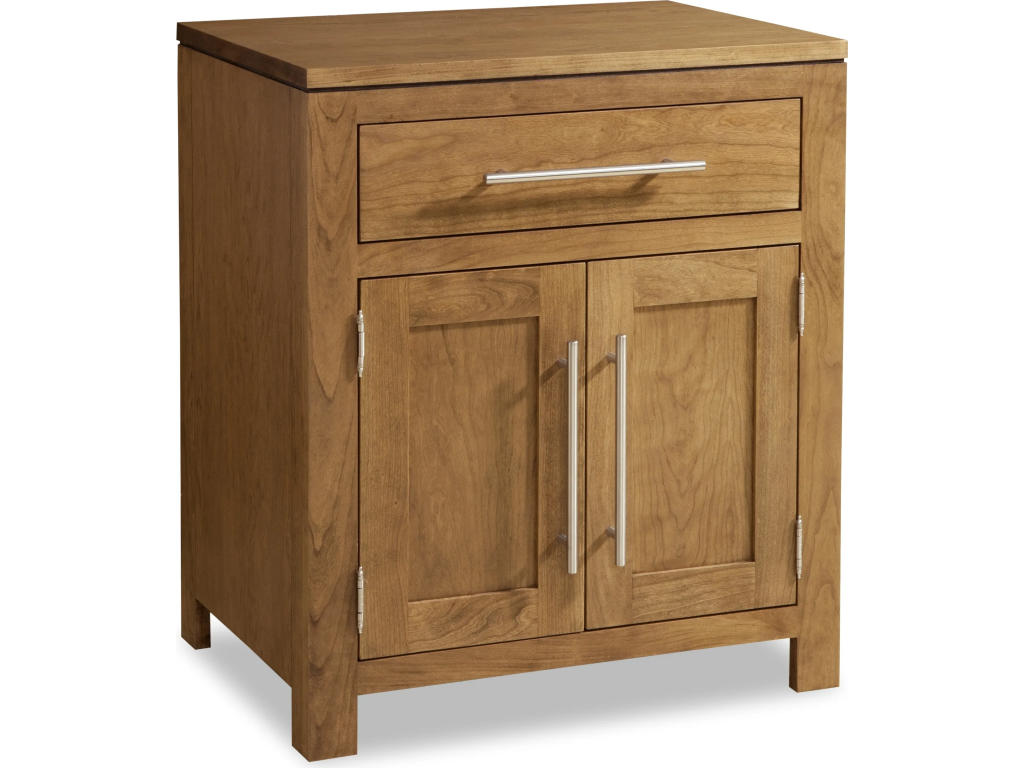 Modern 1-Drawer 2-Door Nightstand - main image