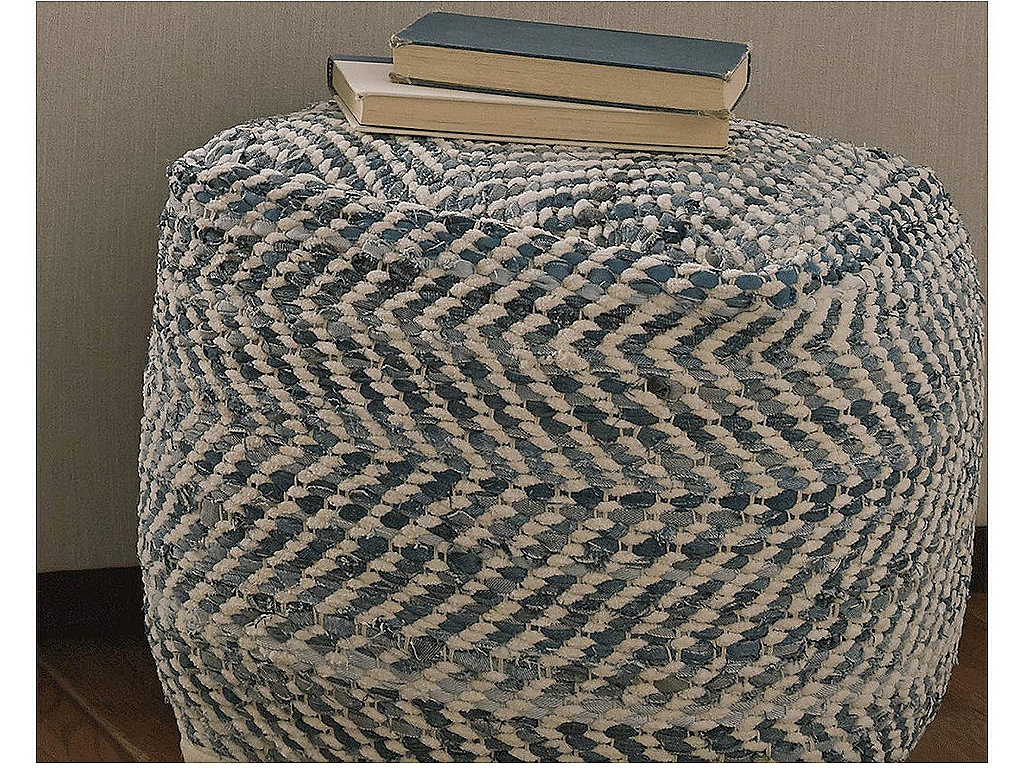 Chevron Pouf - image 1