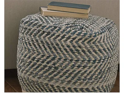 Chevron Pouf
