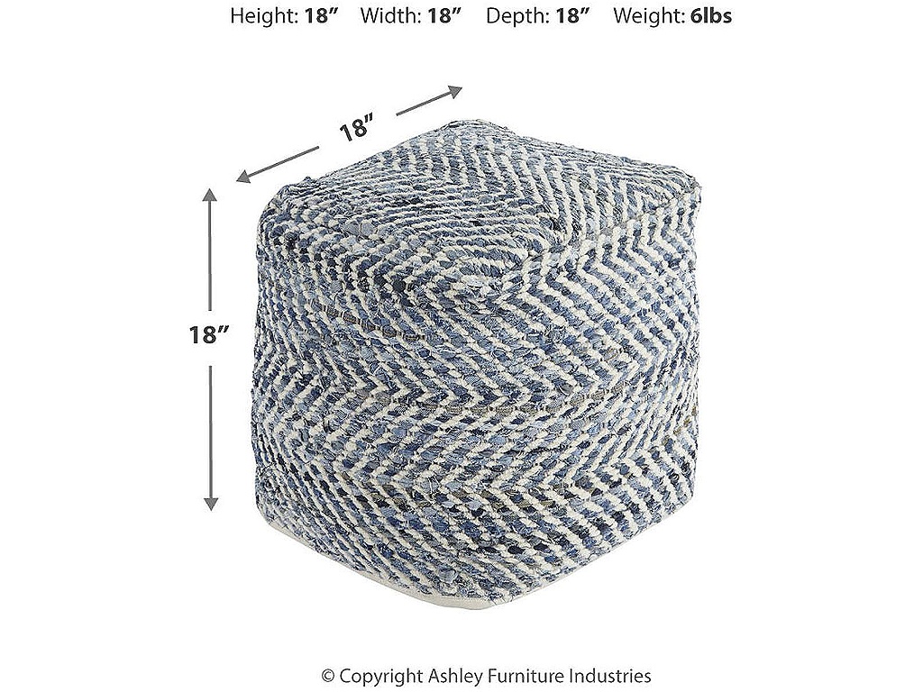 Chevron Pouf - image 3