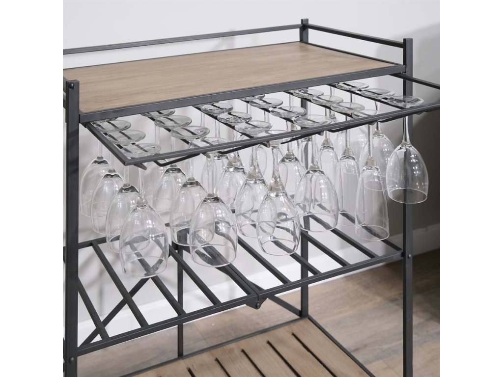 3 Shelf Folding Bar Cart - image 4