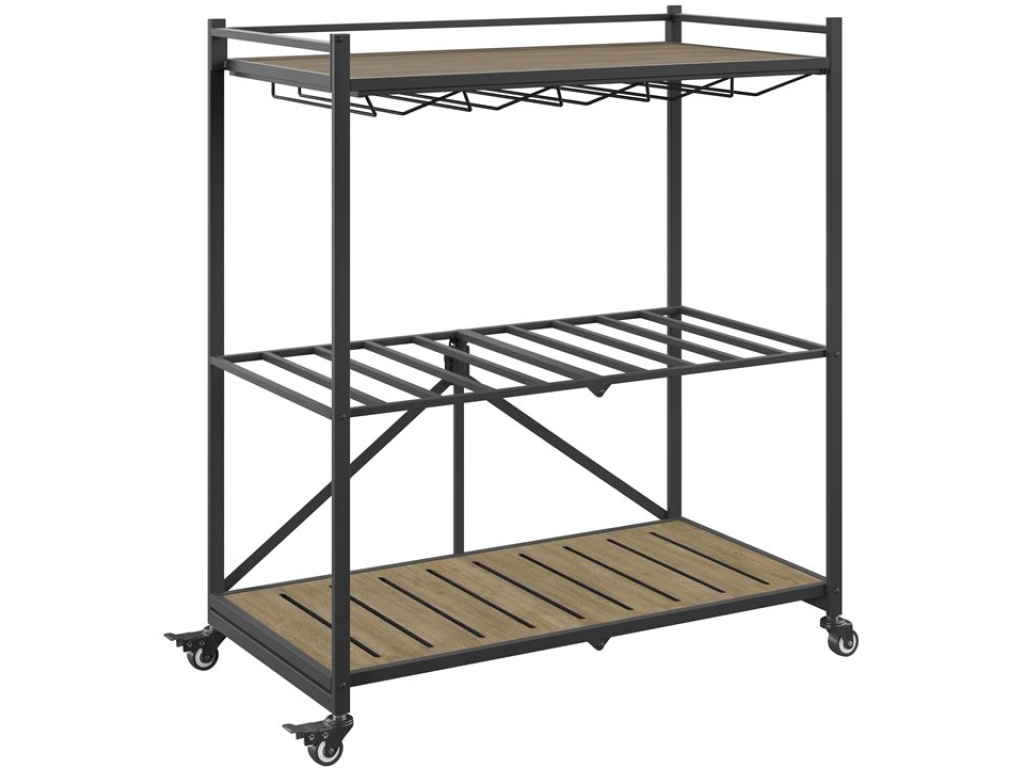 3 Shelf Folding Bar Cart - main image