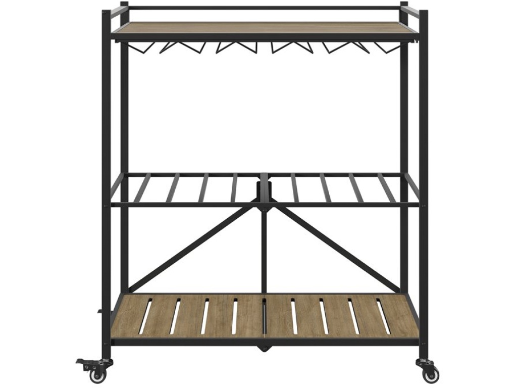 3 Shelf Folding Bar Cart - image 2