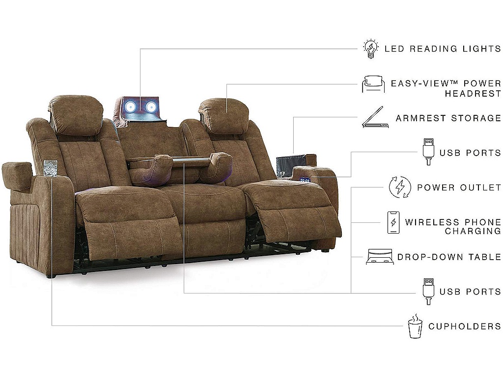 Wolfridge Power Reclining Loveseat - image 4