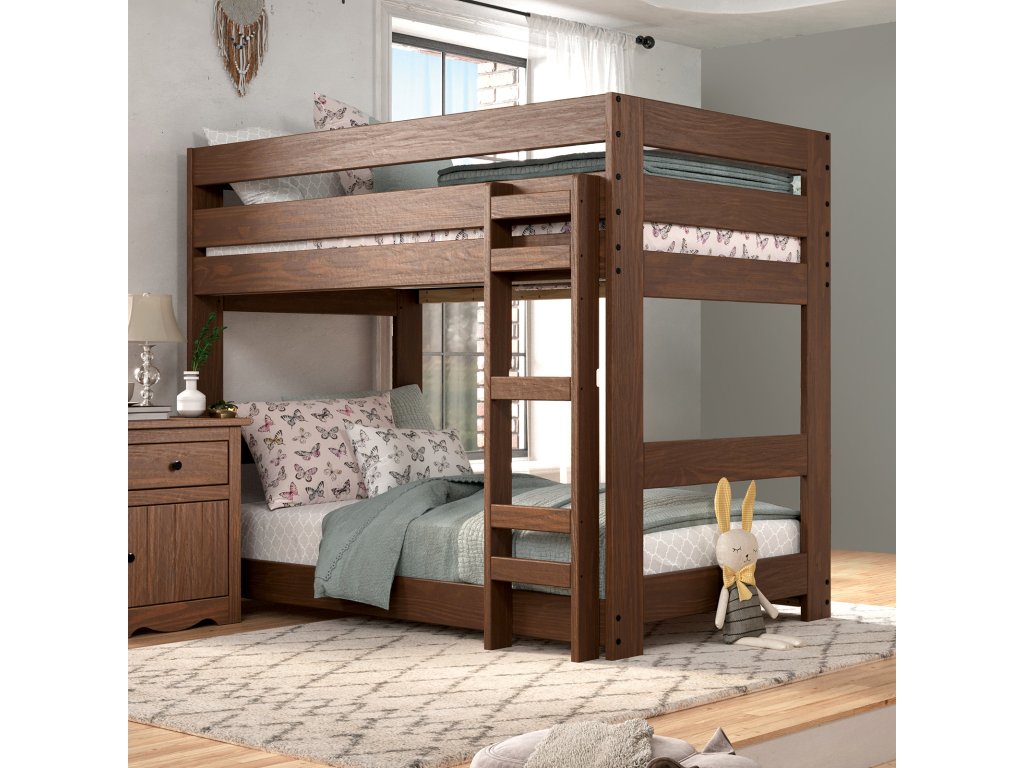 Twin/Twin Bunk Bed, Mahogany - main image
