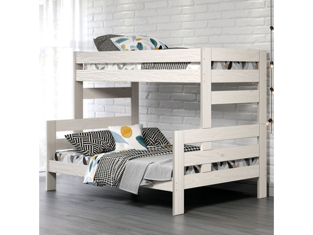 Twin/Full Bunk Bed, White - image 1