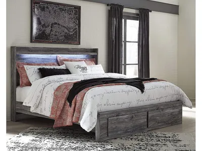 Baystorm King Panel Bed with 2 Storage Drawers - Alternative View