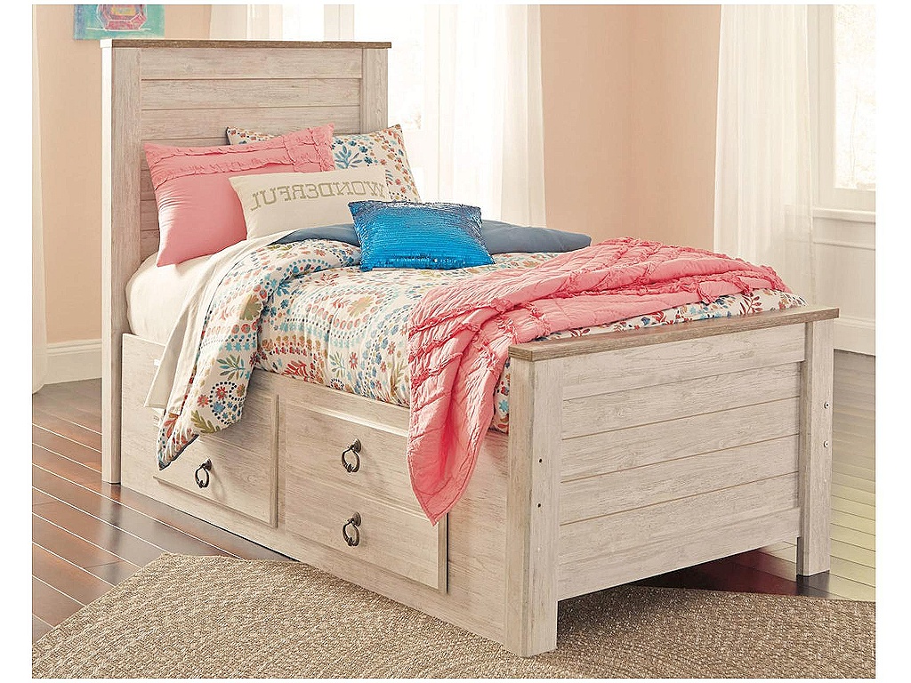 Willowton Twin Panel Bed with 2 Storage Drawers - image 1