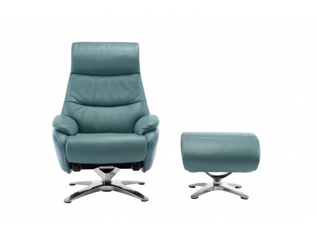 Adler Pedestal Reclining Chair & Ottoman - image 1