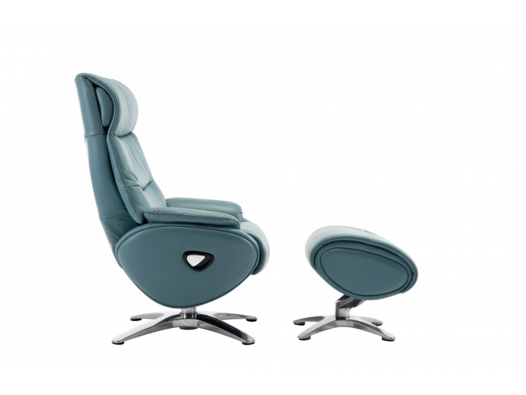 Adler Pedestal Reclining Chair & Ottoman - image 2