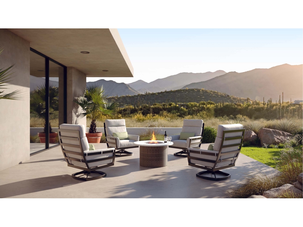 Arley Outdoor Track Arm Swivel Rocker - image 1