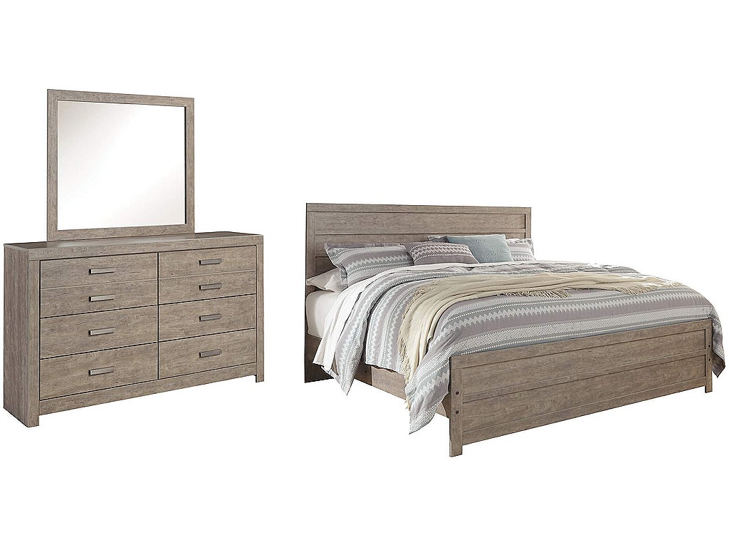 Culverbach King Panel Bed, Dresser and Mirror - image 1