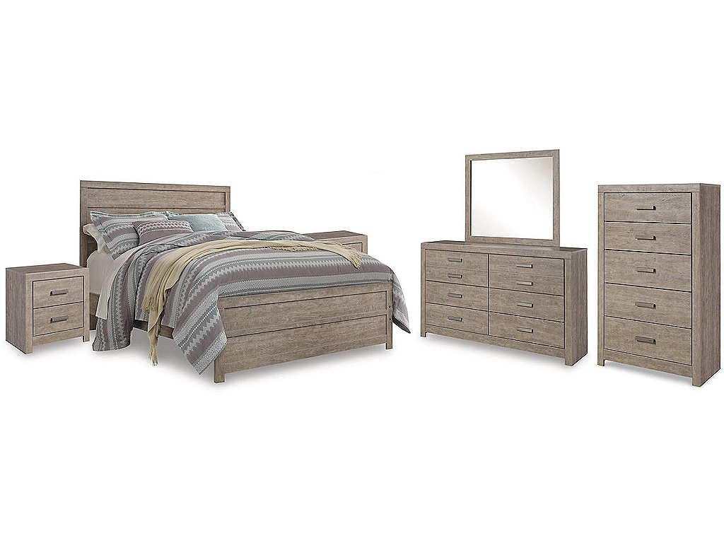 Culverbach Queen Panel Bed with Dresser and Mirror, Chest and 2 Nightstands - main image