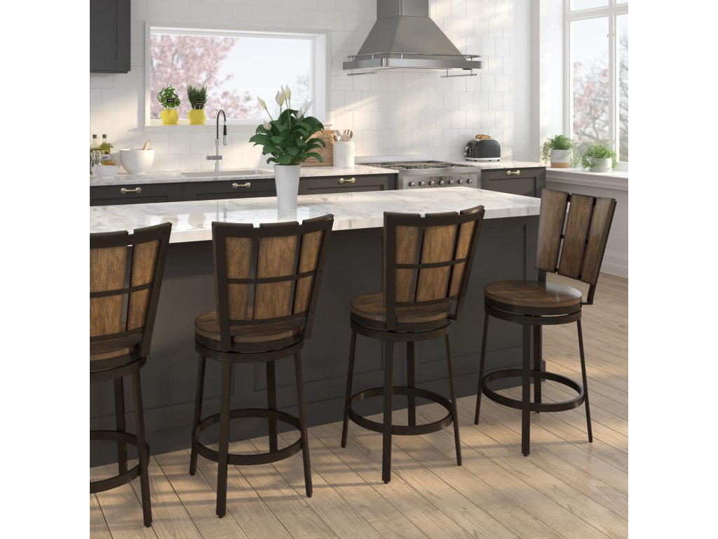 B1-804 Whiskey River Barstool Counter Stool W/Back-Wood Frame - main image