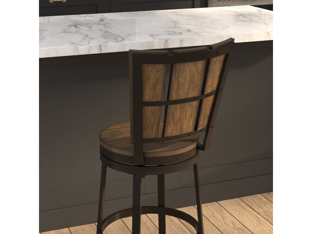 B1-804 Whiskey River Barstool Counter Stool W/Back-Wood Frame - image 4