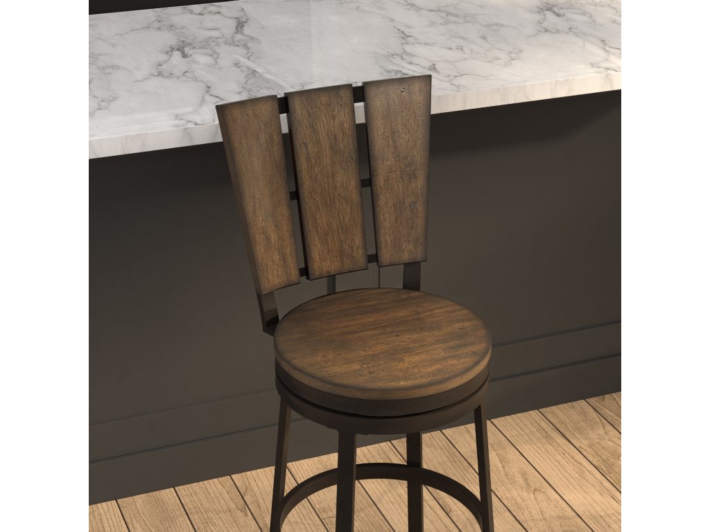 B1-804 Whiskey River Barstool Counter Stool W/Back-Wood Frame - image 3
