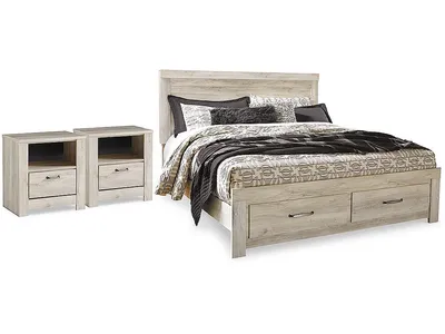 Bellaby King Storage Bed and 2 Nightstands
