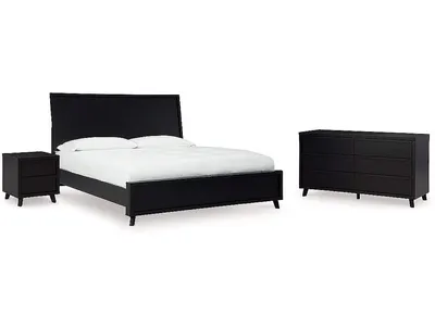 Danziar King Panel Bed, Dresser and Nightstand