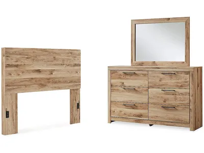 Hyanna Full Panel Headboard, Dresser and Mirror