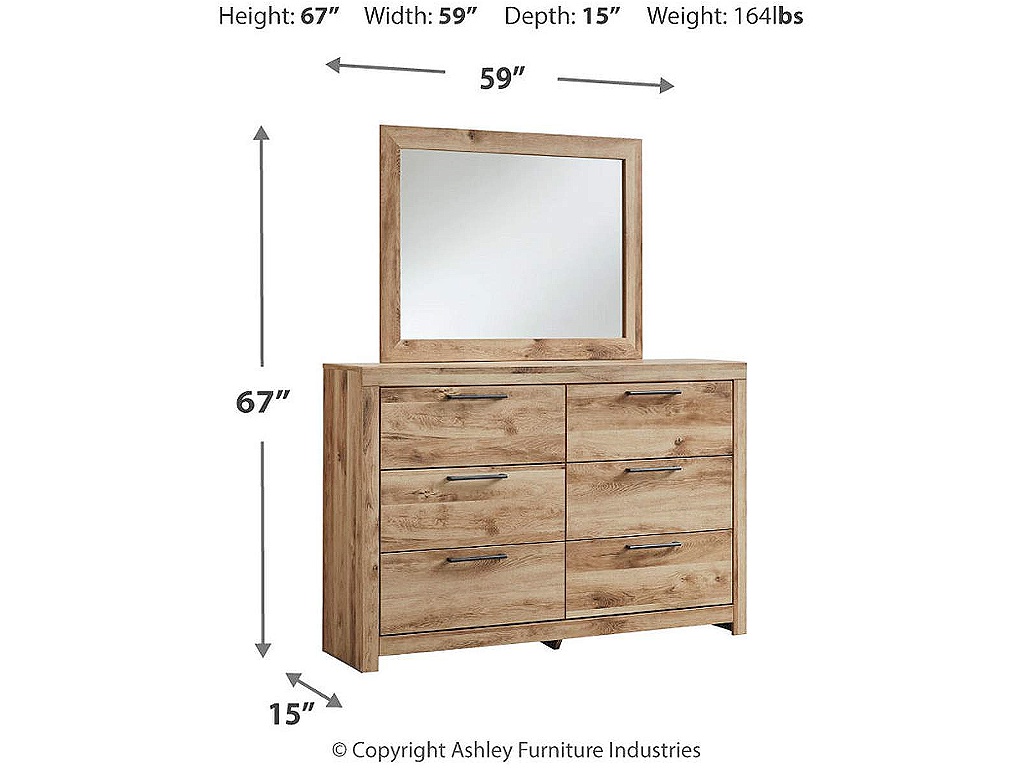 Hyanna Queen Panel Bed with 2 Side Storage, Dresser and Mirror - image 3
