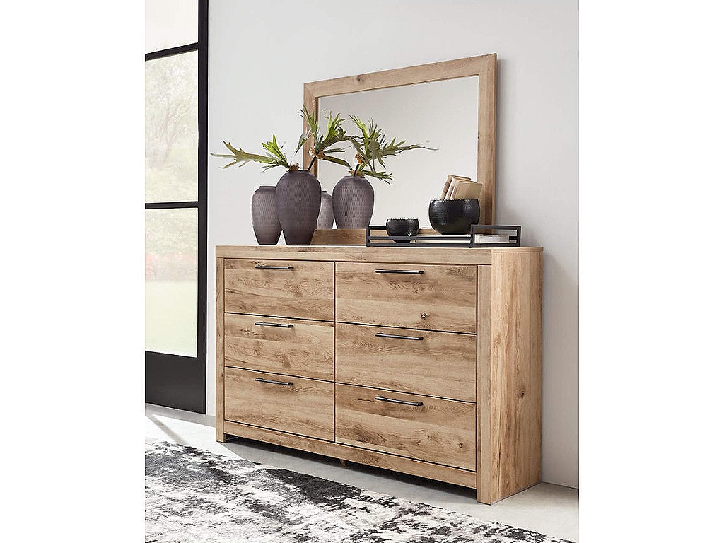 Hyanna Queen Panel Bed with 2 Side Storage, Dresser and Mirror - image 4