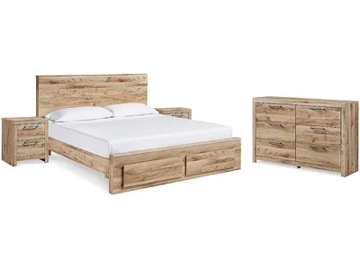 Hyanna Queen Storage Bed, Dresser and 2 Nightstands