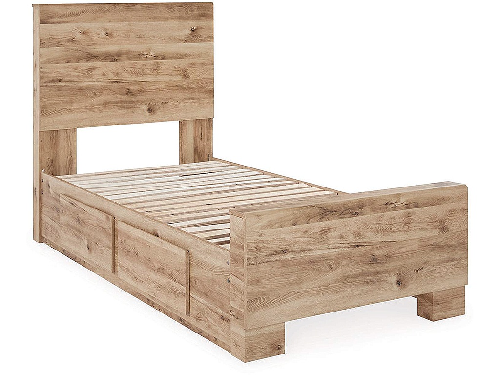 Hyanna Twin Panel Bed with 2 Side Storage - image 2