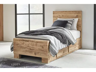 Hyanna Twin Panel Bed with 2 Side Storage