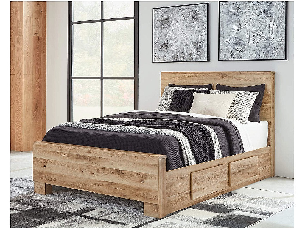 Hyanna Queen Panel Bed with 2 Side Storage, Dresser and Mirror - image 5