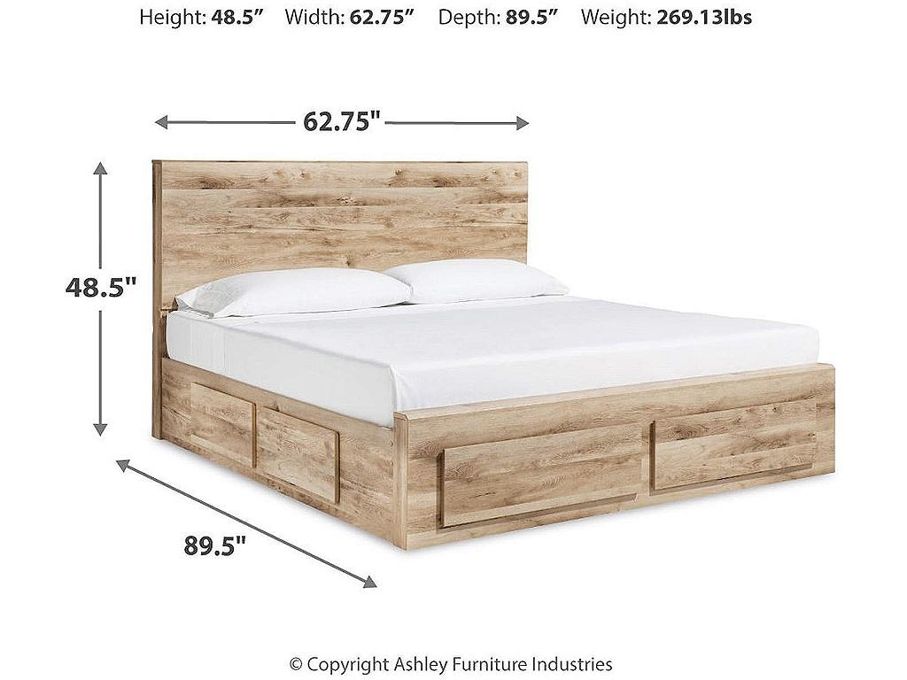 Hyanna Queen Panel Storage Bed with 1 Side Storage, Dresser and Mirror - image 8