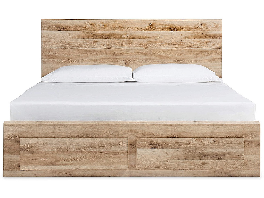 Hyanna Queen Panel Storage Bed with 1 Side Storage, Dresser and Mirror - image 3