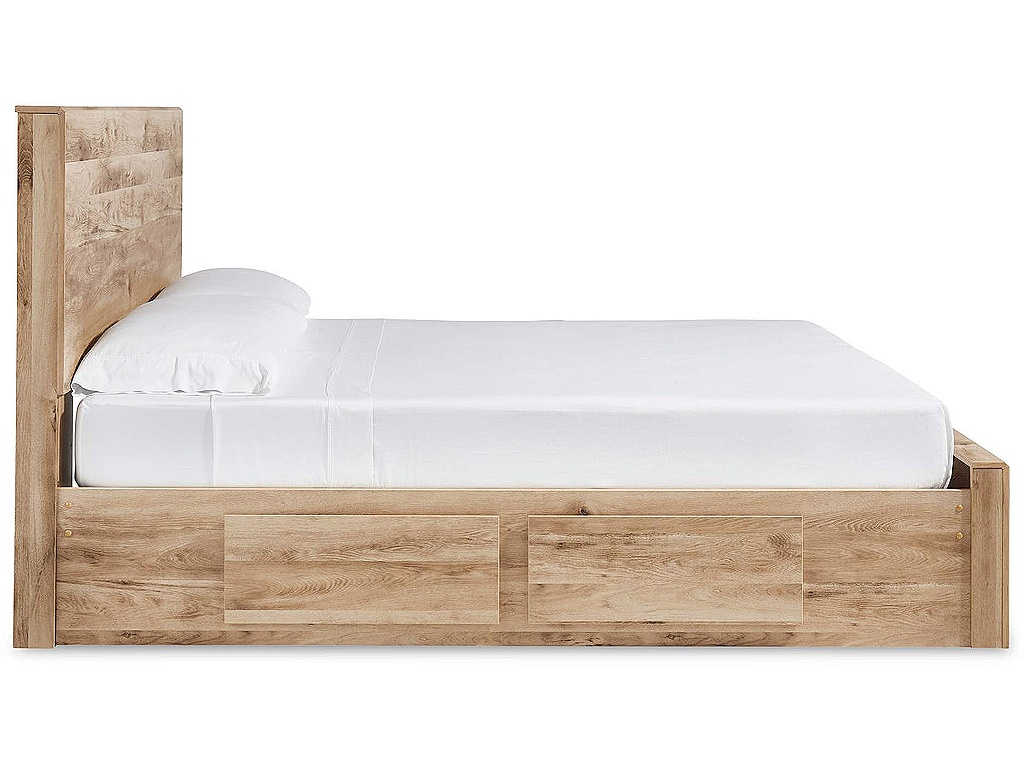 Hyanna Queen Panel Storage Bed with 1 Side Storage, Dresser and Mirror - image 5