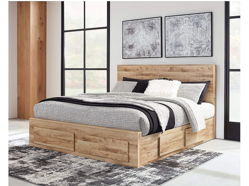 Hyanna Queen Panel Storage Bed with 1 Side Storage, Dresser and Mirror - image 11