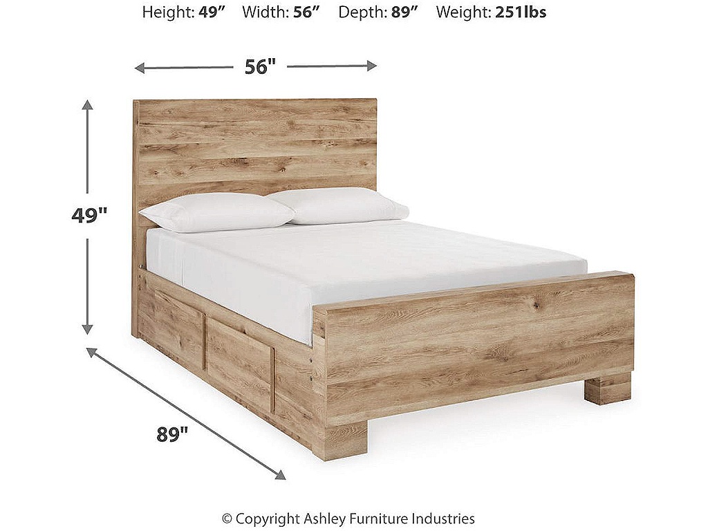 Hyanna Full Panel Bed with 2 Side Storage, Dresser and Mirror - image 7
