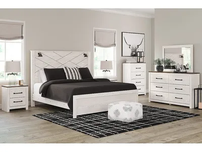 Gerridan King Panel Bed, Dresser, Mirror, Chest and 2 Nightstands