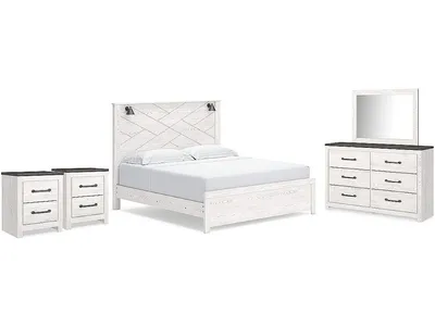 Gerridan King Panel Bed, Dresser, Mirror and 2 Nightstands