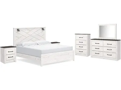 Gerridan King Panel Bed, Dresser, Mirror, Chest and 2 Nightstands