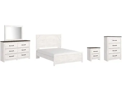 Gerridan Queen Panel Bed with Dresser and Mirror, Chest and Nightstand