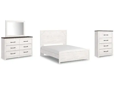 Gerridan Queen Panel Bed, Dresser, Mirror, and Chest