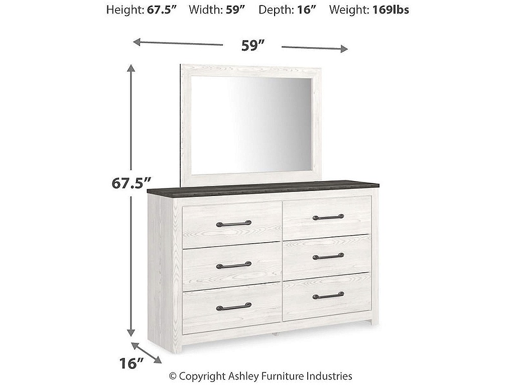 Gerridan Queen Bed with Mirrored Dresser and Nightstand - image 16