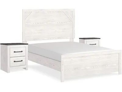 Gerridan Full Panel Bed and 2 Nightstands