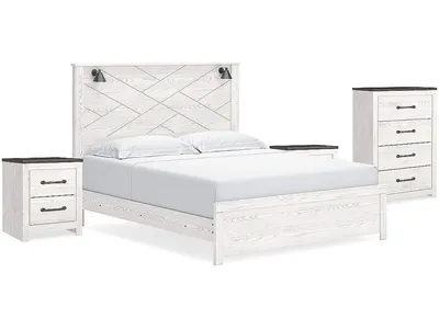 Gerridan King Panel Bed, Chest and 2 Nightstands